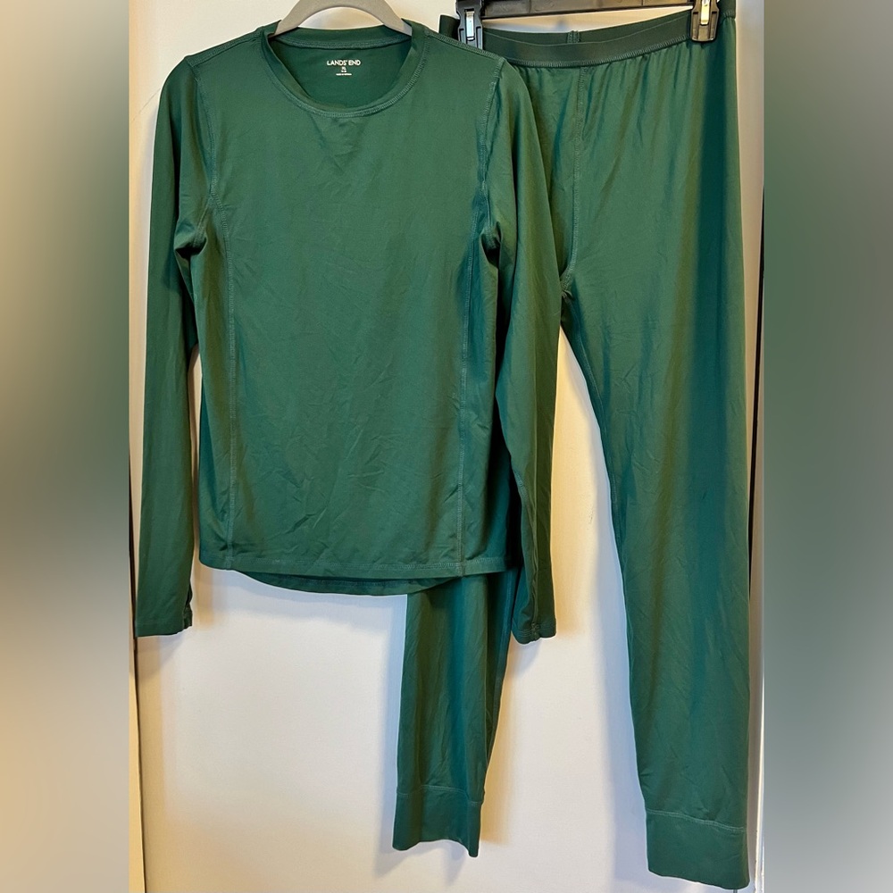 Lands’ End 2 piece base layer|long underwear|long johns set